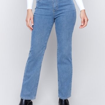 Charlie B Charlie B C5564 Denim Corduroy Straight Leg Pant