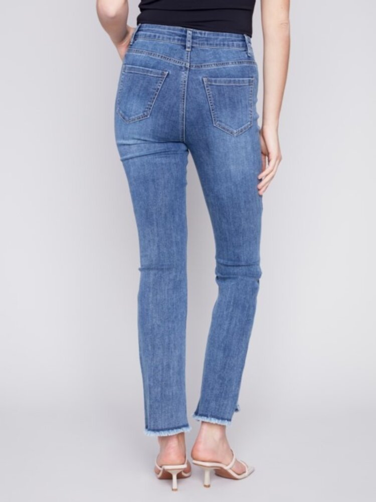 Charlie B Charlie B C5429RR  Asymmetrical Hem Bootcut Pant