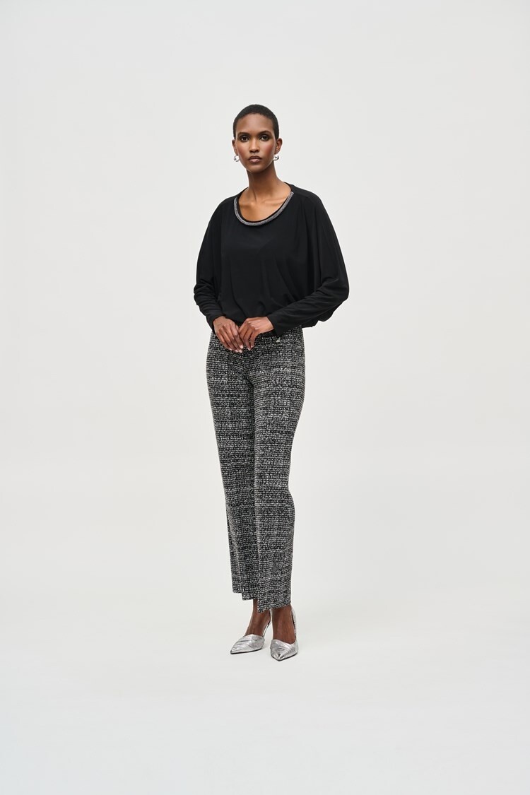 Joseph Ribkoff Joseph Ribkoff 243164 Silky Knit Top With Embellished Neckline
