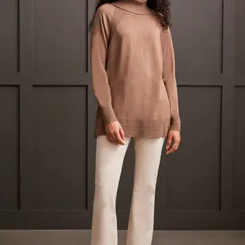 Tribal Tribal 1923O Long Sleeve Cowl Neck Sweater