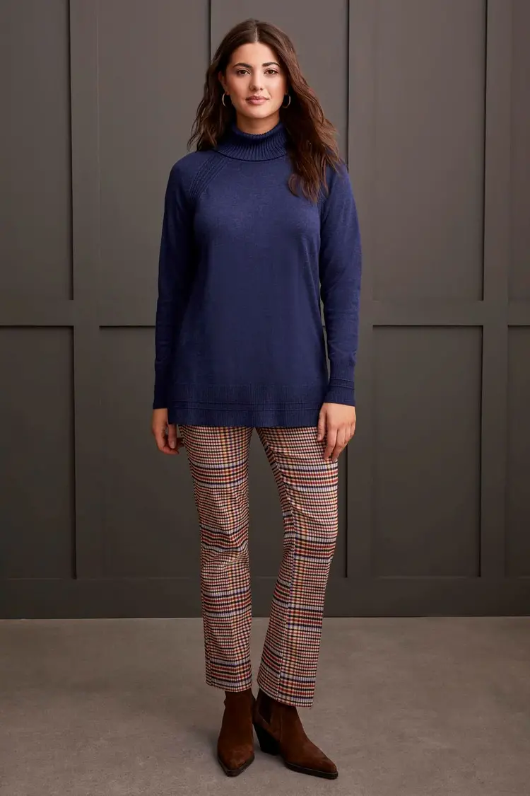 Tribal Tribal 1923O Long Sleeve Cowl Neck Sweater