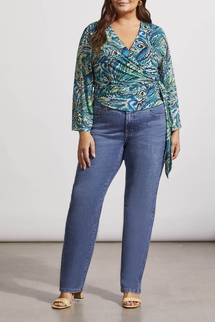 Tribal Tribal Size Inclusive Sophia 5 Pocket Curvy Straight Leg Jeans 7572V