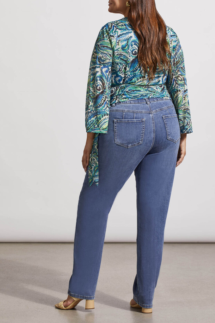 Tribal Tribal Size Inclusive Sophia 5 Pocket Curvy Straight Leg Jeans 7572V