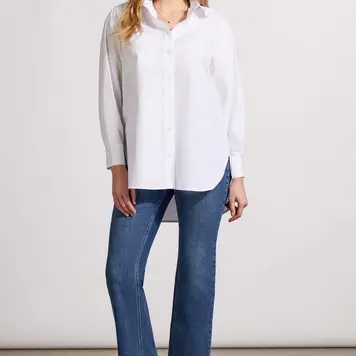 Tribal Tribal Loose Fit Button Up Shirt 5627O