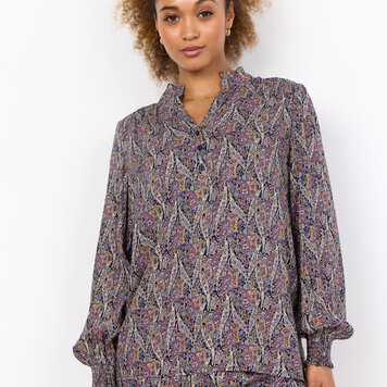 Soya Concept Soya Concept Ilya 1 Notch Neck Blouse
