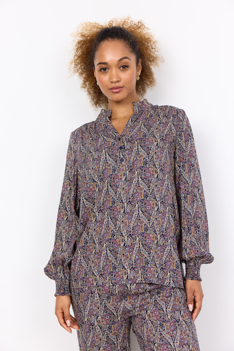 Soya Concept Soya Concept Ilya 1 Notch Neck Blouse