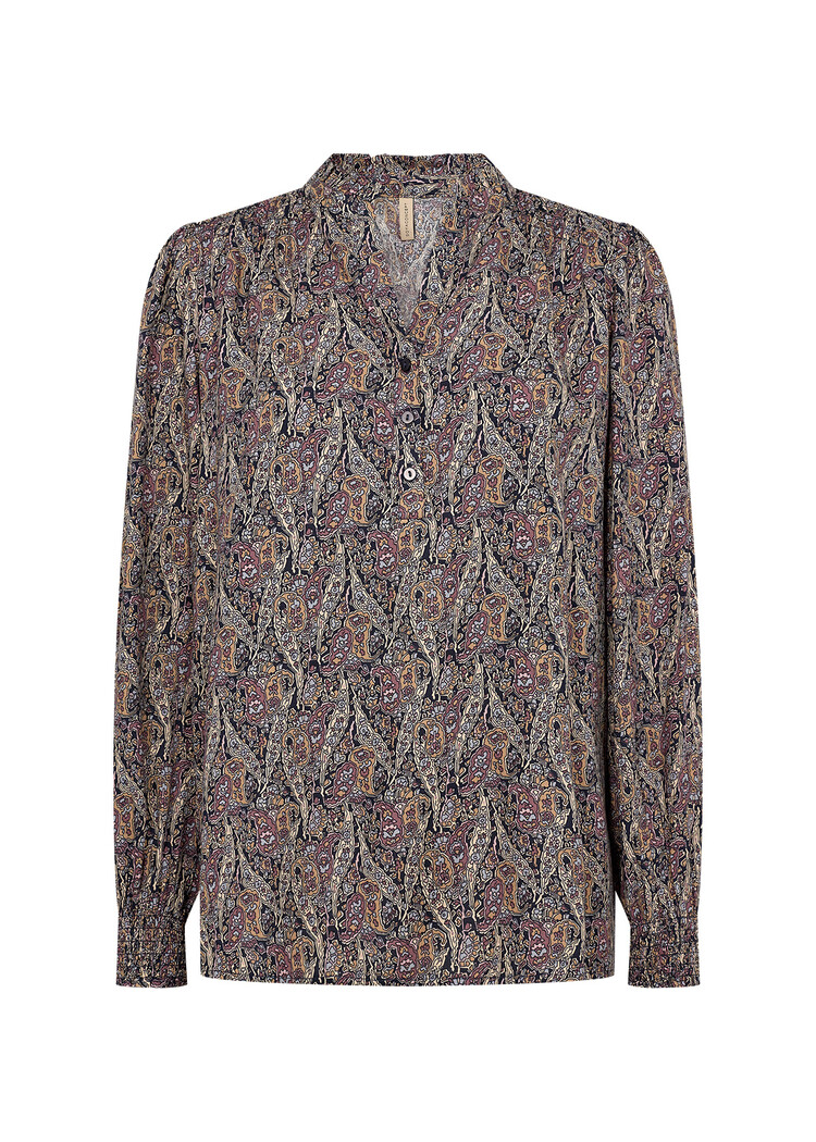 Soya Concept Soya Concept Ilya 1 Notch Neck Blouse