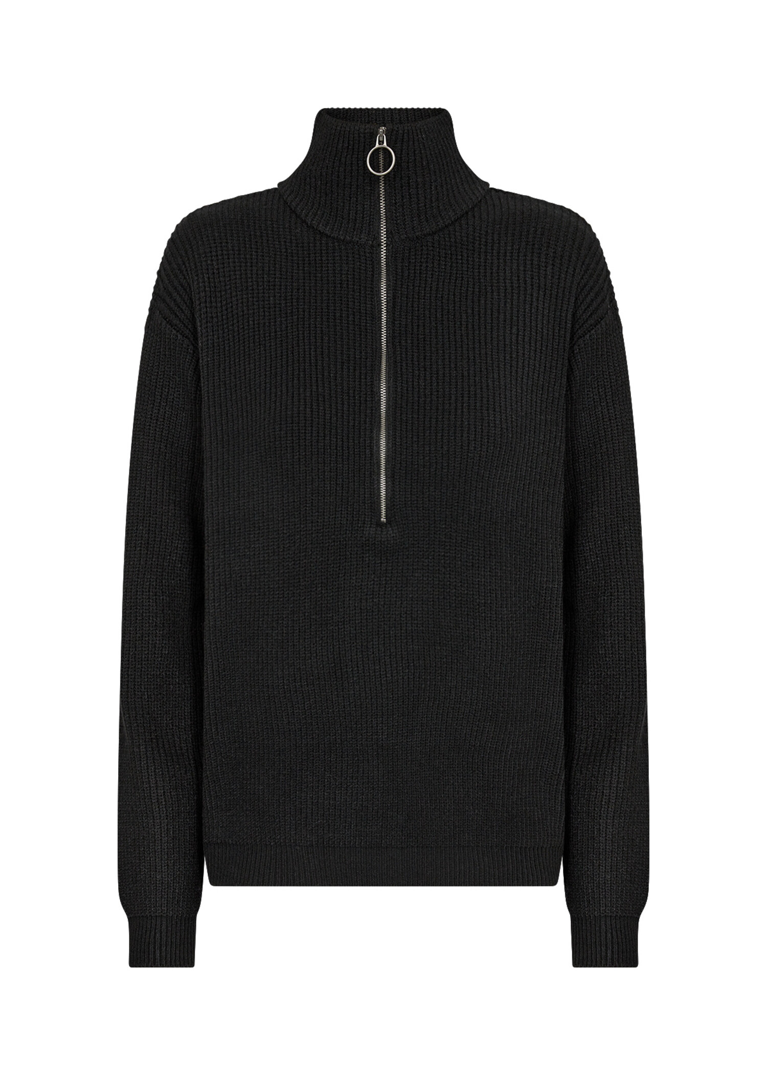 Soya Concept Ilia 3/4 Zip Knitted Sweater Main Street Clothing