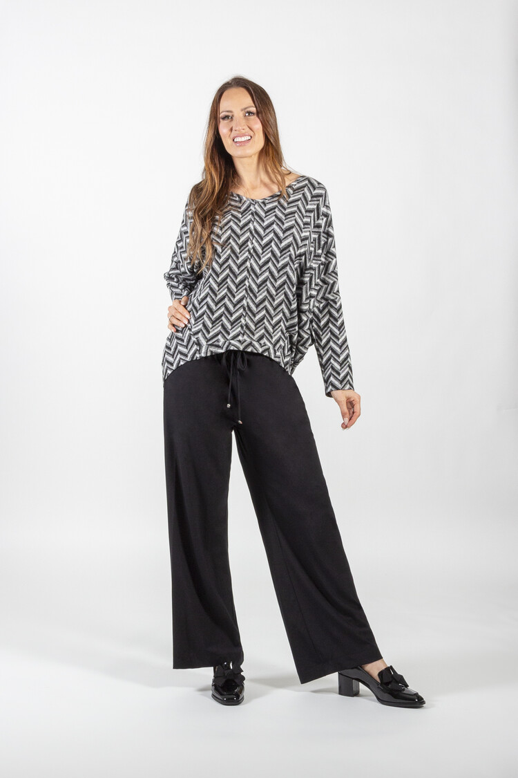 Pure Essence Pure Essence 210-2363 Bamboo Straigh Leg Pant with Pockets and Drawstring Waist