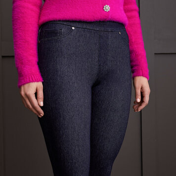 Tribal Tribal 7881O Audrey Mid Rise Pull On Skinny Leg 28" Inseam