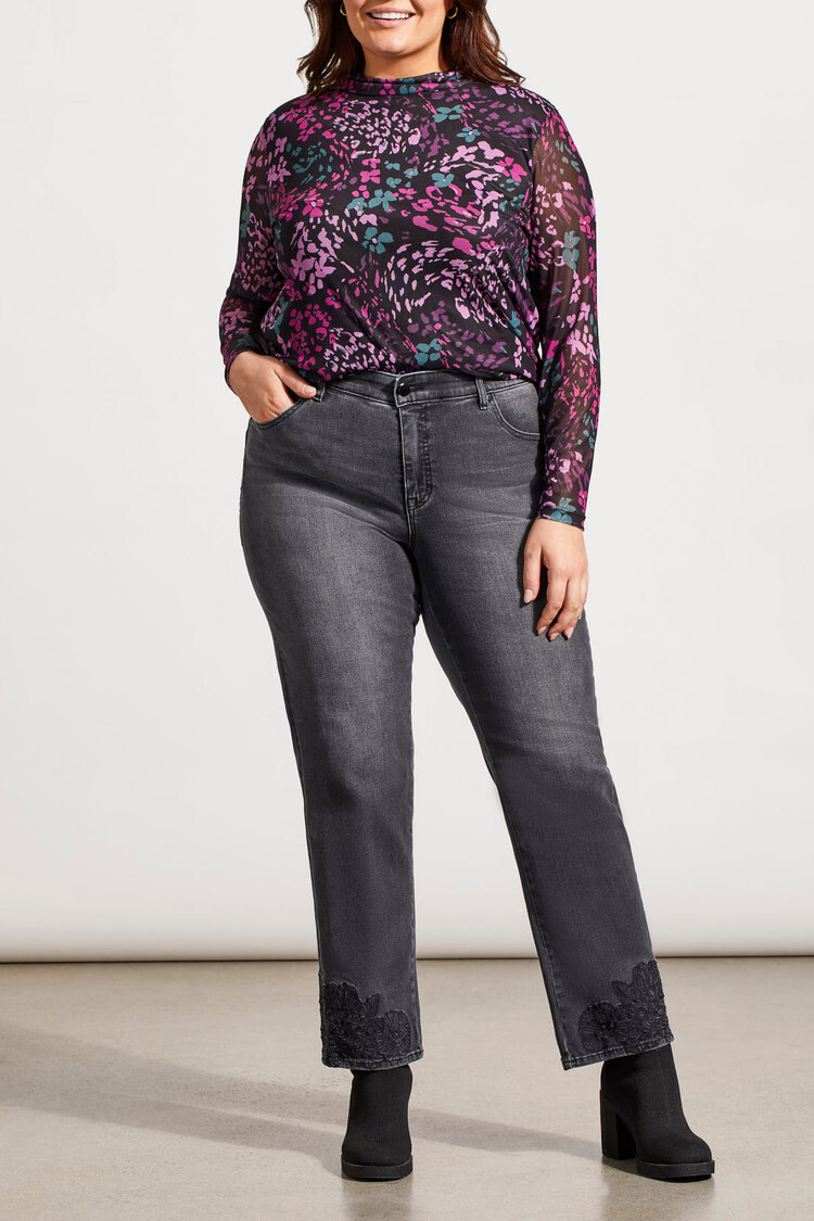 Tribal Tribal 5697V Size Inclusive Sophia  Curvy Straight Ankle Jean 28" Inseam