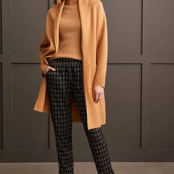 Tribal Tribal 1974O BRUSHED KNIT PONTE PULL-ON ANKLE PANTS WITH ROUNDED HEM