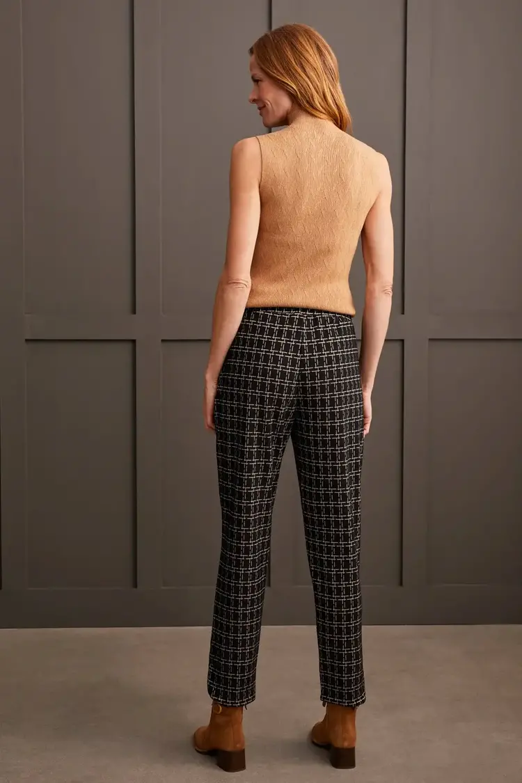 Tribal Tribal 1974O BRUSHED KNIT PONTE PULL-ON ANKLE PANTS WITH ROUNDED HEM