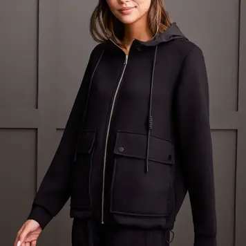 Tribal Tribal 7965O Hooded Zip Up Jacket With Pockets