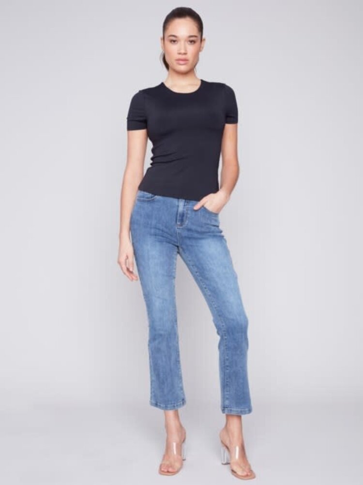 Charlie B Charlie B C1363 Super Stretch Double Cloth Top