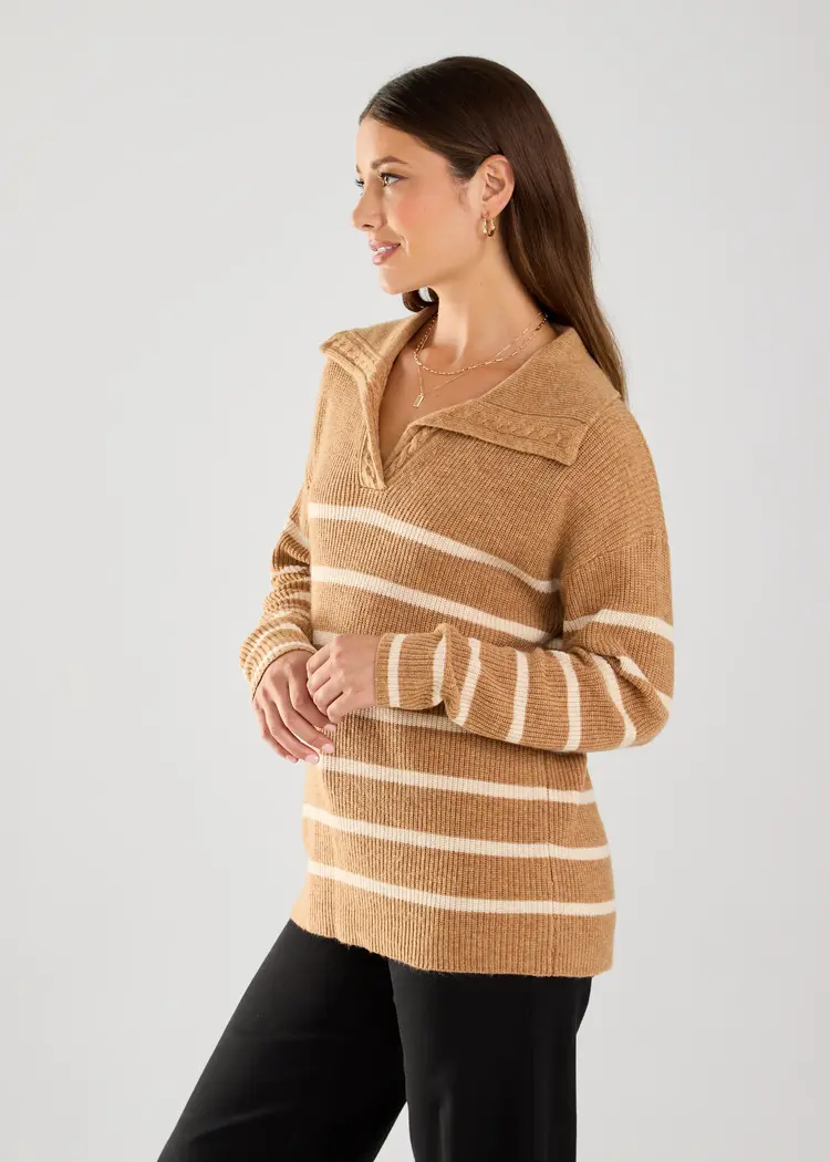 French Dressing Jeans FDJ 1849704 Collared Stripe Sweater