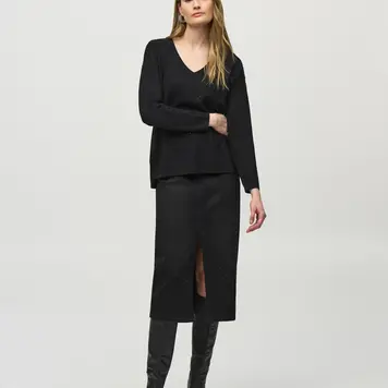 Joseph Ribkoff Joseph Ribkoff 244923 Sweater Knit V-Neck Pullover