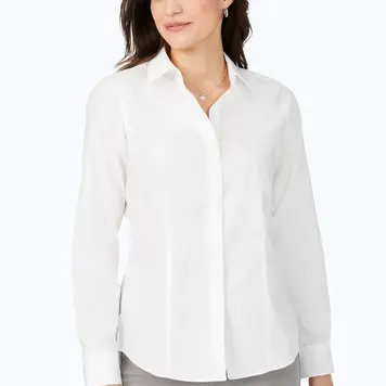 Foxcroft Foxcroft Dianna Non Iron Long Sleeve Button Up Blouse 187946