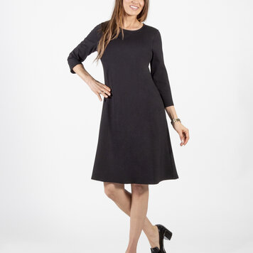Pure Essence Pure Essence 3/4 Sleeve Dress W/ Pockets 176-5109