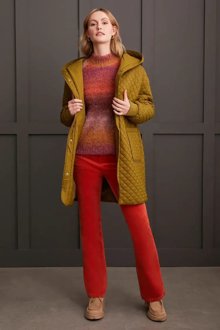 Tribal Tribal 1942O Long Sleeve Mock Neck Sweater