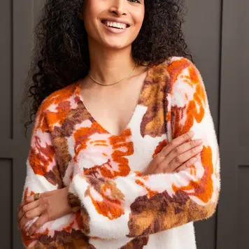 Tribal Tribal Wear 2 Way Front To Back Sweater 5585O