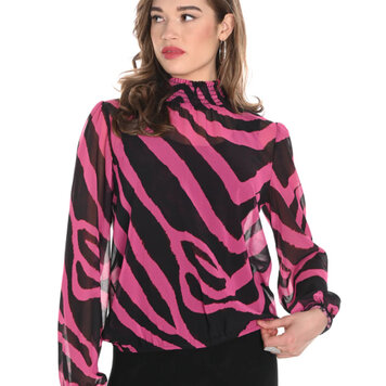 Frank Lyman Frank Lyman Woven Turtle Neck Long Sleeve Top 244170