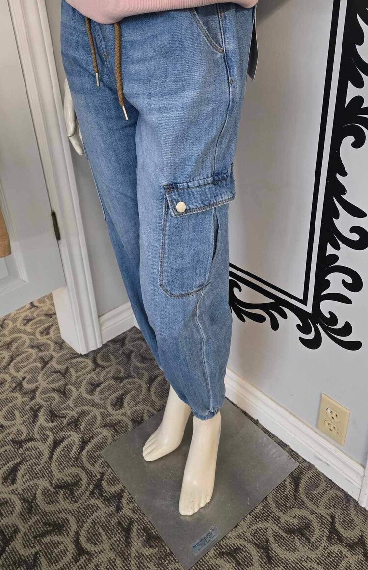 Pink Martini Pink Martini Simone Denim Pants W/ Tie Up Waist PA-2489