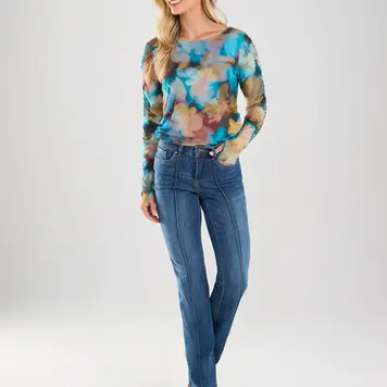 French Dressing Jeans FDJ 2134322 Olivia Pintuck Bootleg Jean