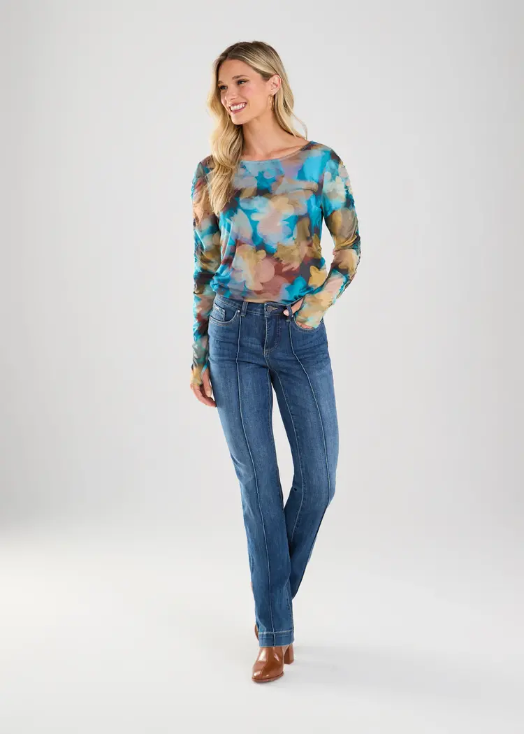 French Dressing Jeans FDJ 2134322 Olivia Pintuck Bootleg Jean