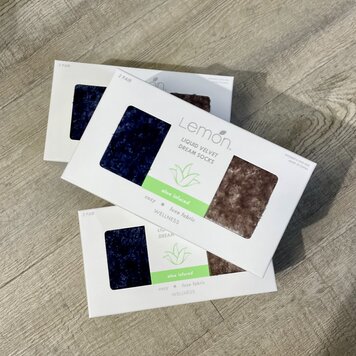 Lemon Lemon 1062B 2PK Liquid Velvet Dream Crew Socks