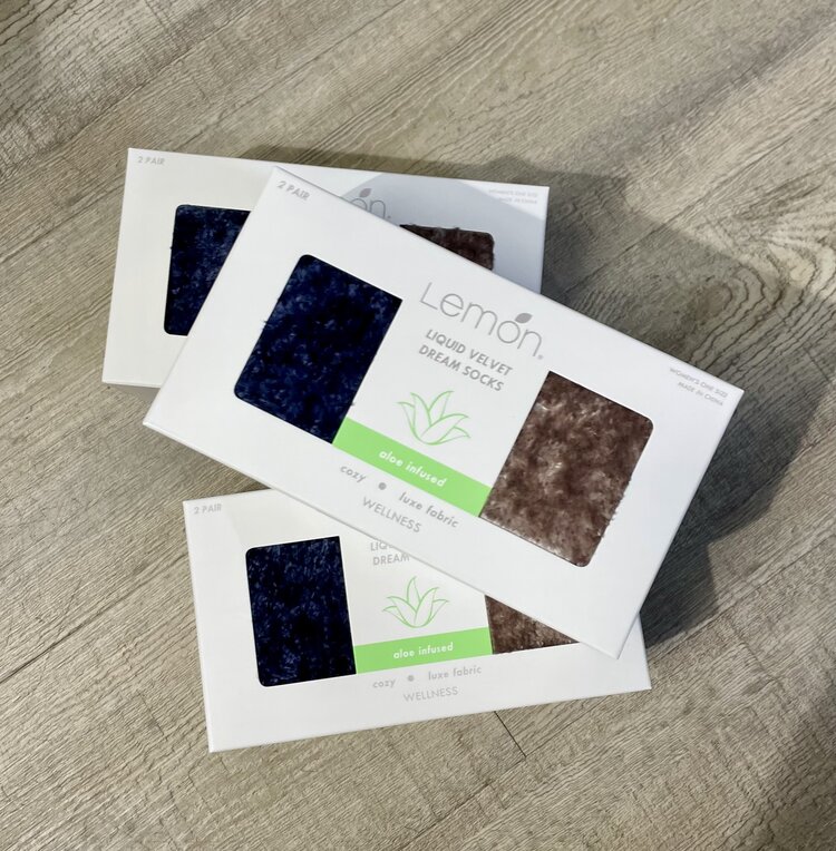 Lemon Lemon 1062B 2PK Liquid Velvet Dream Crew Socks