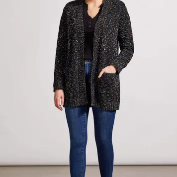 Tribal Tribal Sweater Cardigan W/ Patch Pockets 5586O