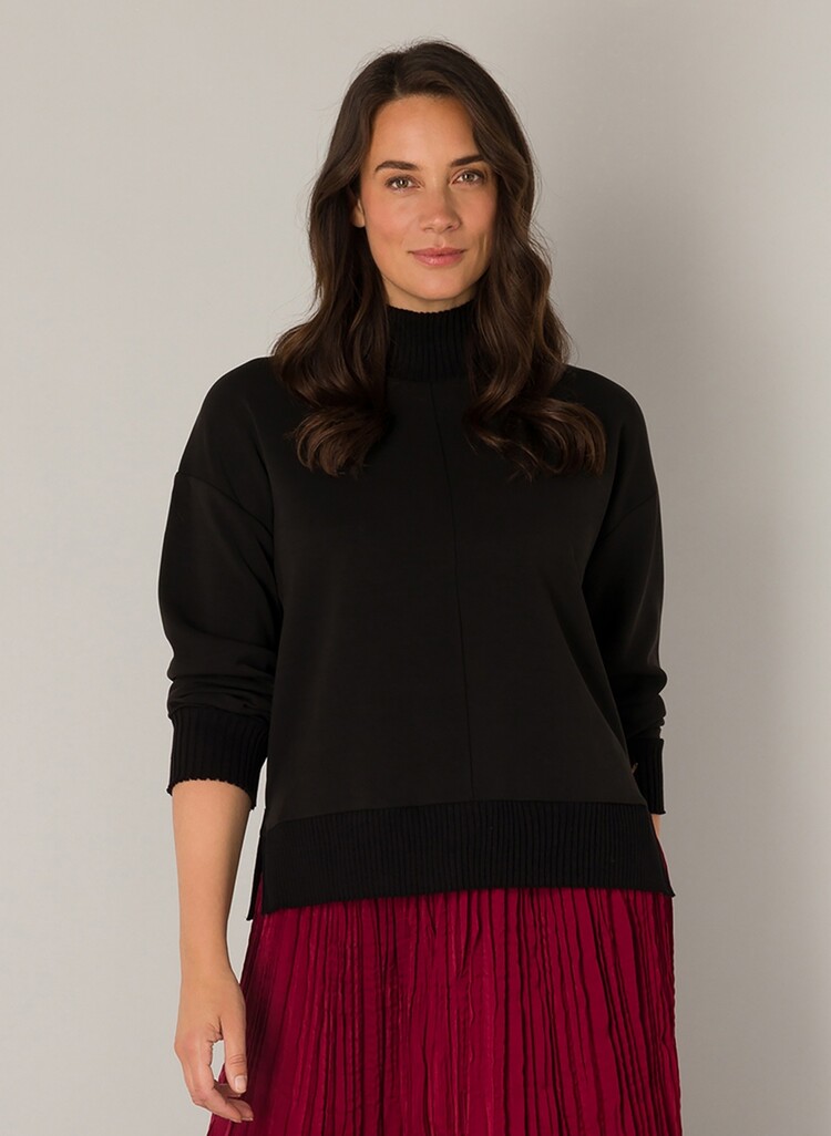 Yest Yest 0004795 Nele Ribbed Neck and Hem Sweater