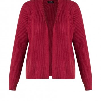 Yest Yest 0004800 Pelin Ribbed Knit Open Front Cardigan