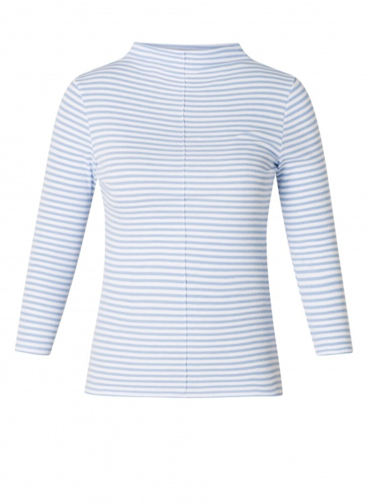 Yest Yest 0004450 Fenja Mock Neck Striped Knit
