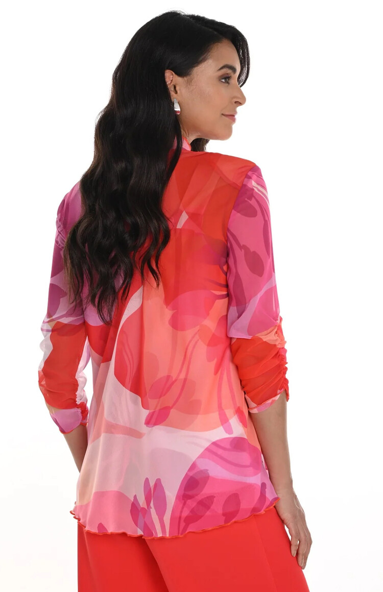 Frank Lyman Frank Lyman Woven 3/4 Sleeve Throw Over 256205