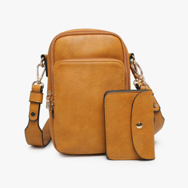 Jen & Co Jen & Co M2080 Parker 3 Compartment Crossbody Bag with Pouch