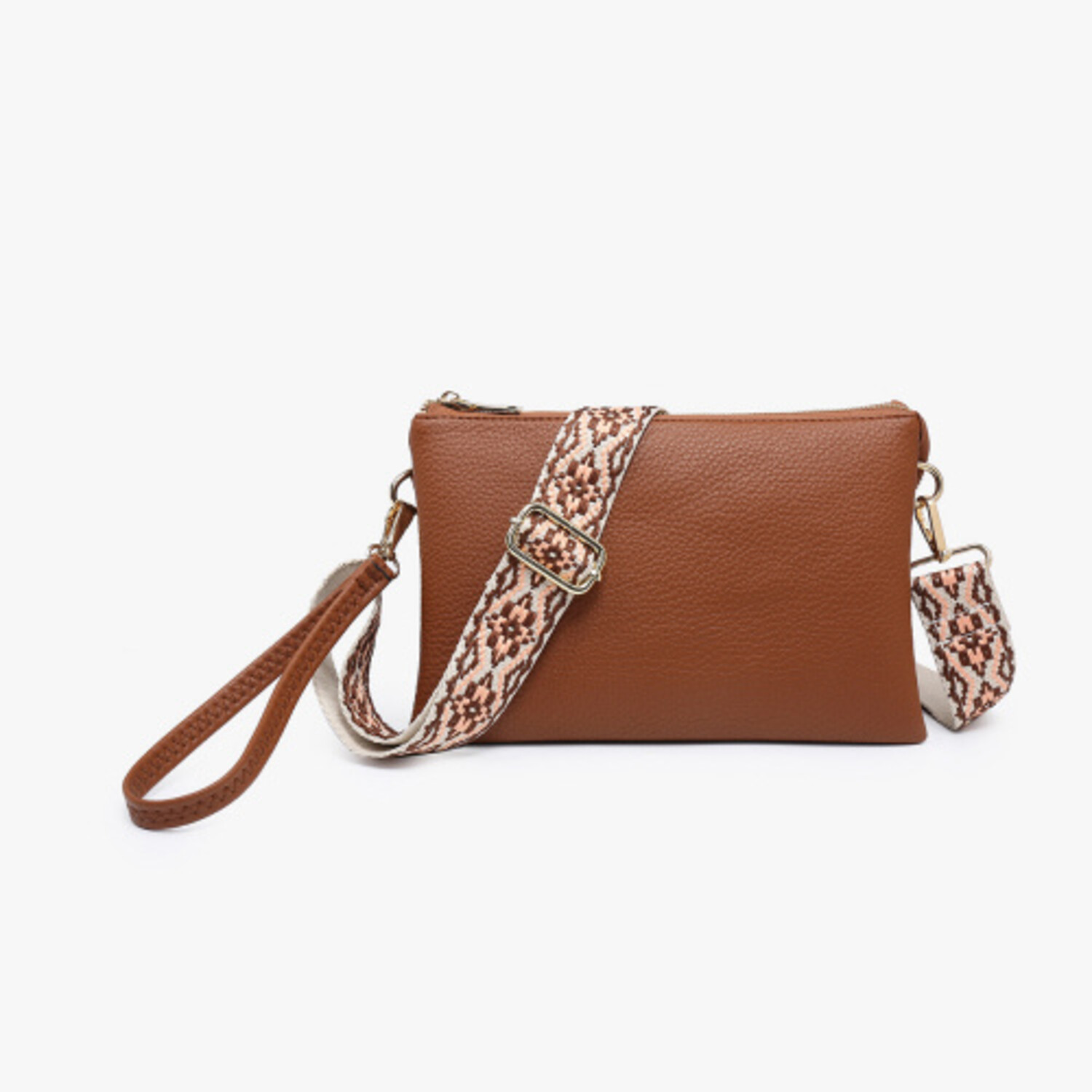 Jen & Co M2056 Izzy Vegan Leather Crossbody with Guitar Strap
