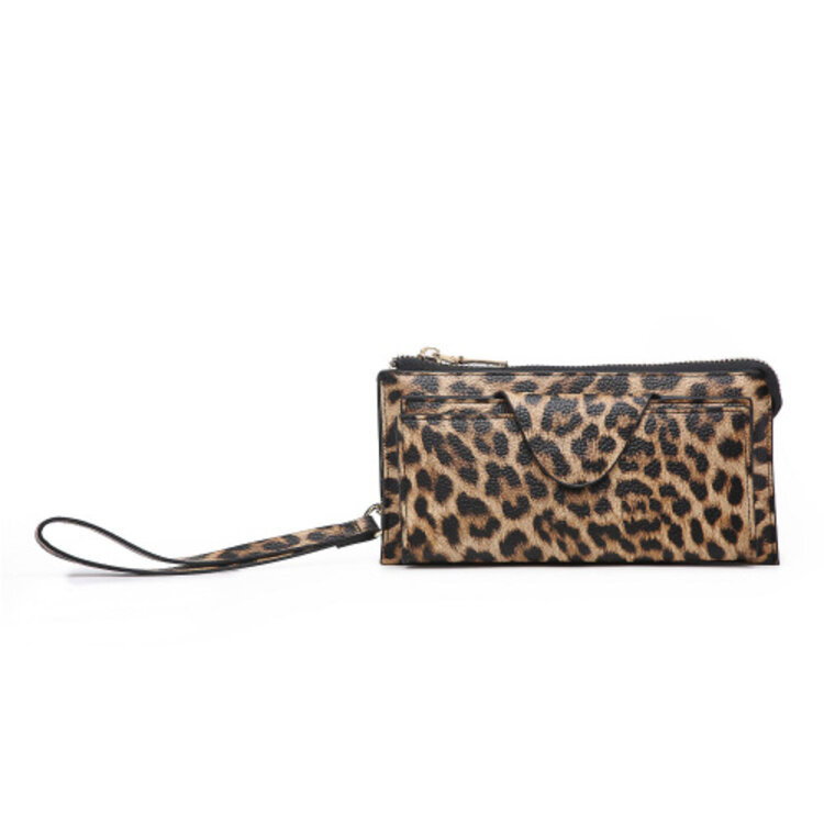Jen & Co Jen & Co WL0004RF Kyla RFID Vegan Leather Wallet with Snap Clousure and Zip Charge Pocket