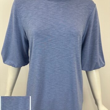 Nally & Millie Nally & Millie F678933 Crew Neck Top with Oversized Sleeves