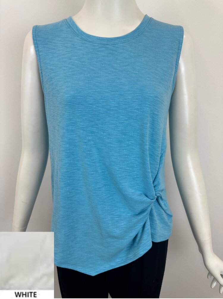 Nally & Millie Nally & Millie Tank Top with Angled Side Knot