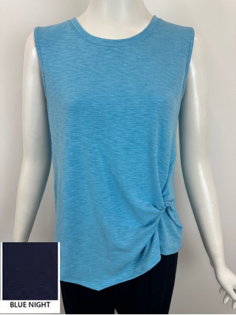 Nally & Millie Nally & Millie Tank Top with Angled Side Knot