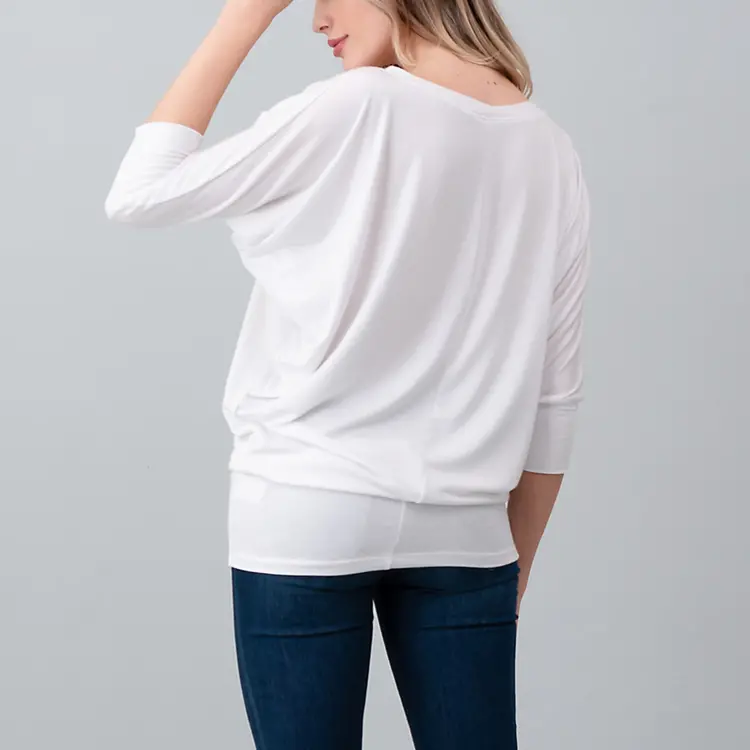 2503 Loose Fit 3/4 Sleeve Top