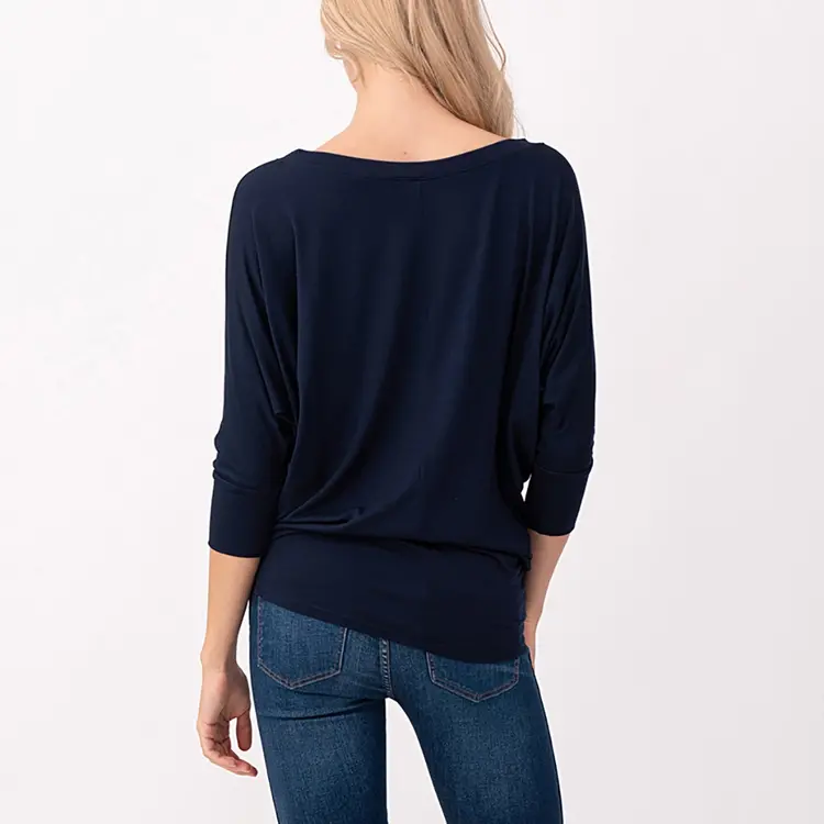 2503 Loose Fit 3/4 Sleeve Top