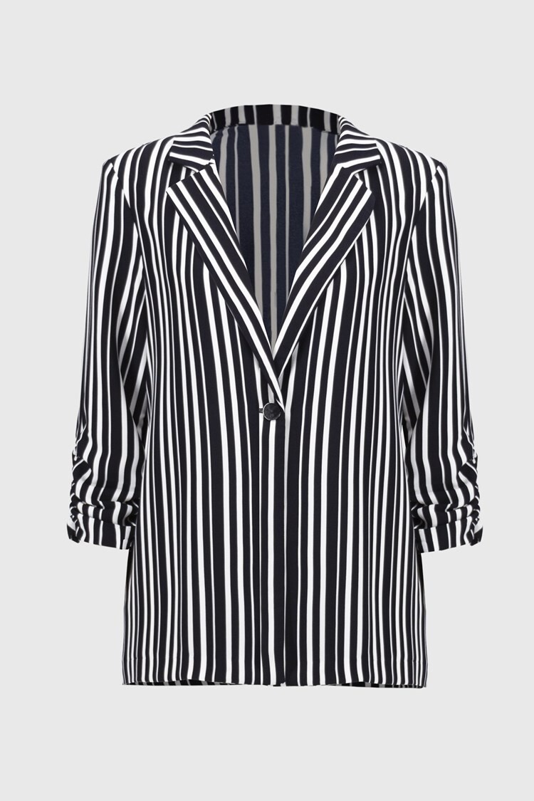 Joseph Ribkoff Joseph Ribkoff 251155 Stripe Print Boxy Blazer