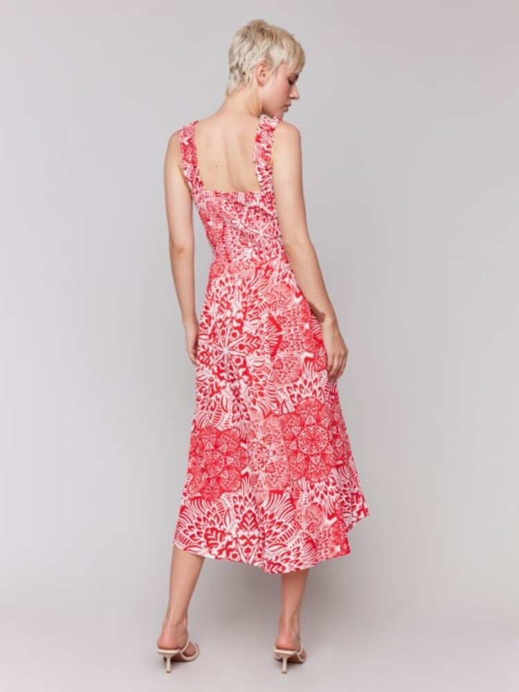 Charlie B Charlie B C3198 Midi Dress w/ Shirring Detail