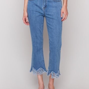 Charlie B Charlie B C5227Y Bottom Fringed 26” Inseam Bootcut Jean