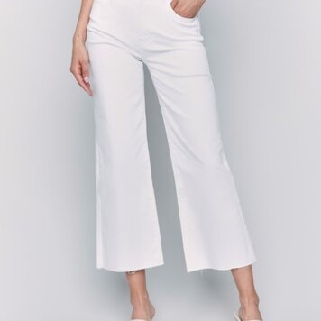 Charlie B Charlie B C5497 Wide Leg Raw Edge Pant 27” Inseam