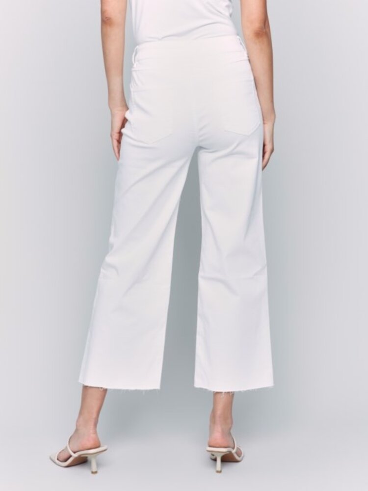 Charlie B Charlie B C5497 Wide Leg Raw Edge Pant 27” Inseam