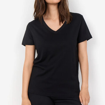 Soya Concept Soya Concept Derby 2 Cotton V Neck T-Shirt